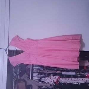 Pink Polka Dot Swing Dress